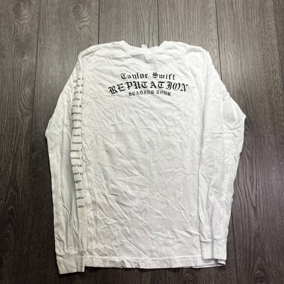 Taylor Swift Reputation White Long Sleeve Shirt Rare Small - Picture 5 of 9